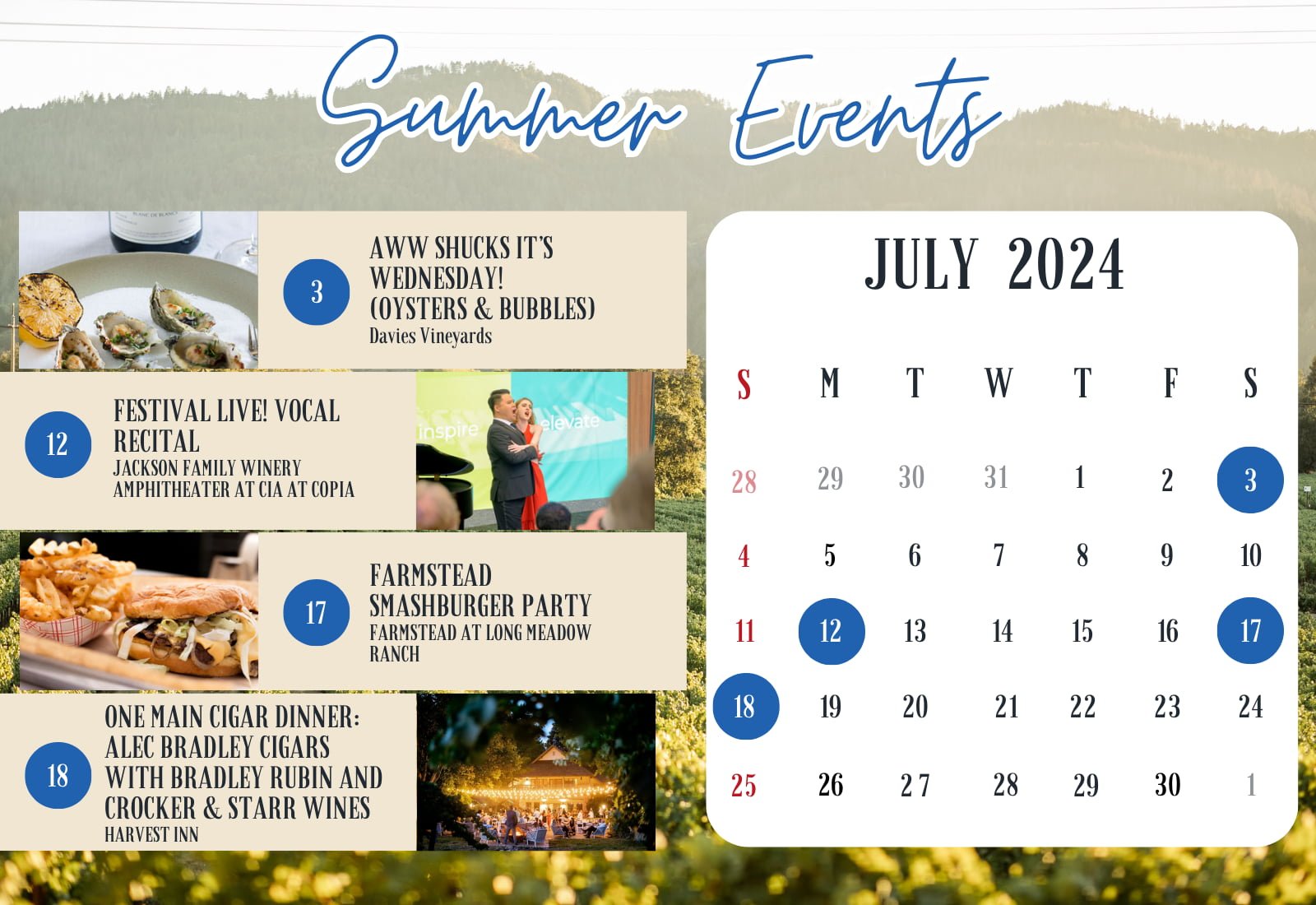 Your Midsummer Dream In St. Helena - Summer Events